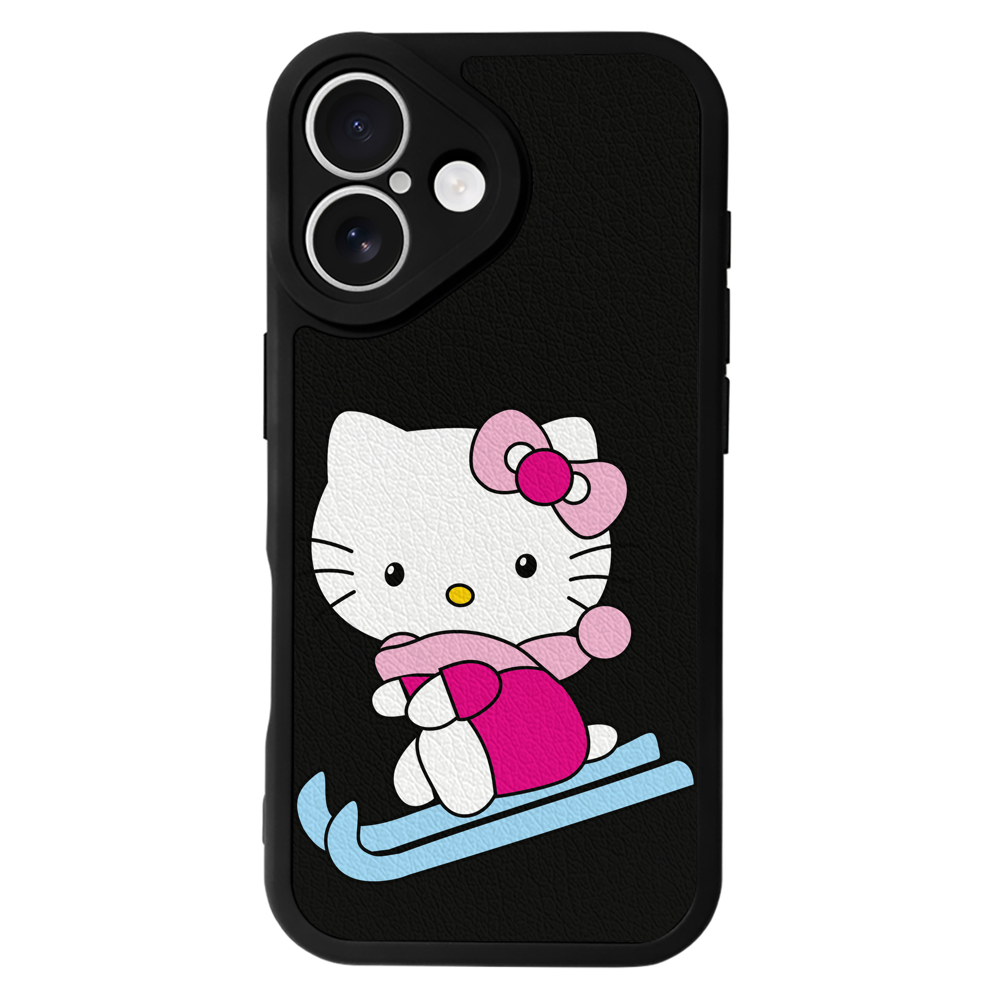 （画像用） Hello Kitty ハローキティ 【iPhone 16シリーズ対応】シリコンスマホケース（レザー調） 材質：シリコン